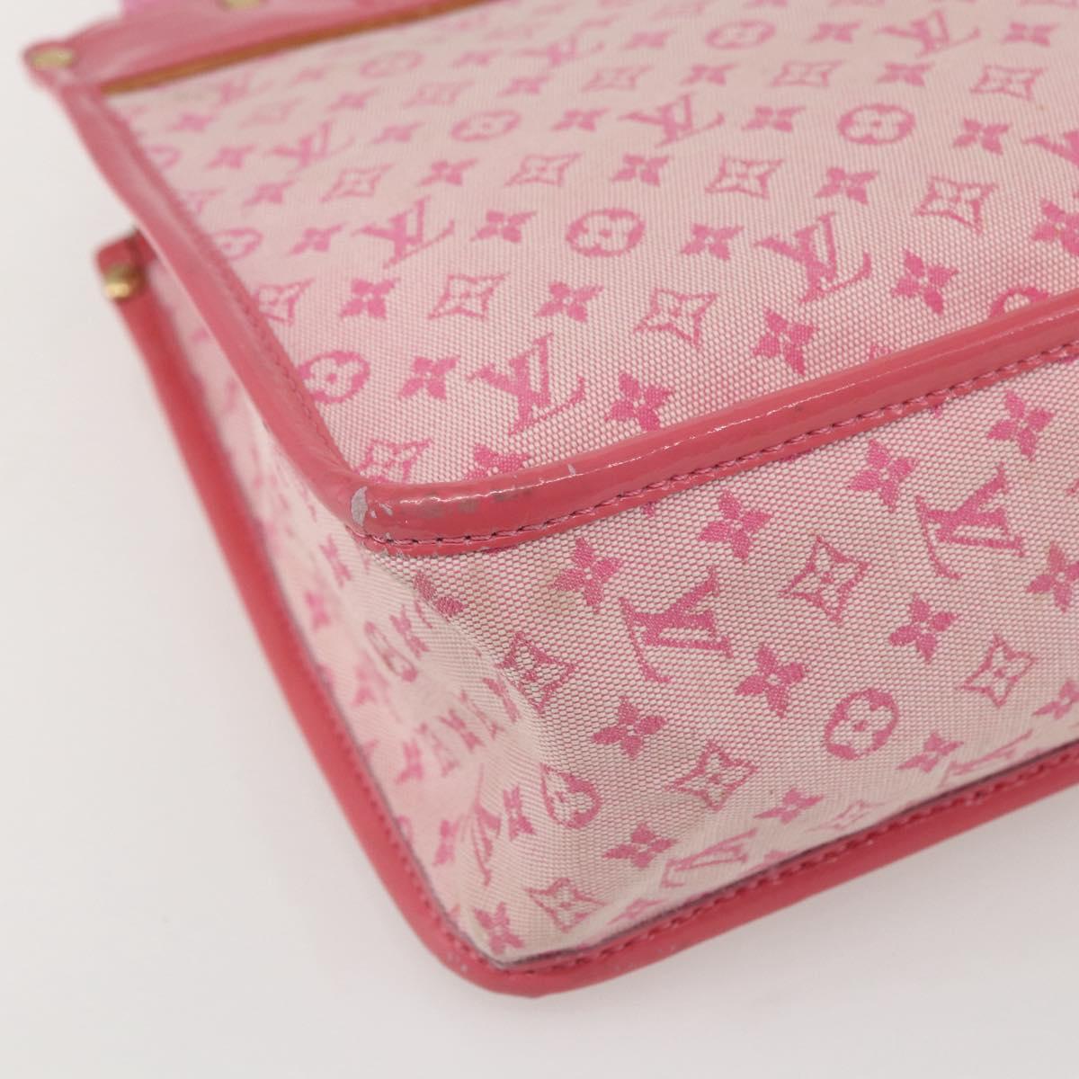 LOUIS VUITTON Monogram Mini Suck Catlin Hand Bag Pink Gold M92930 LV Auth 159562
