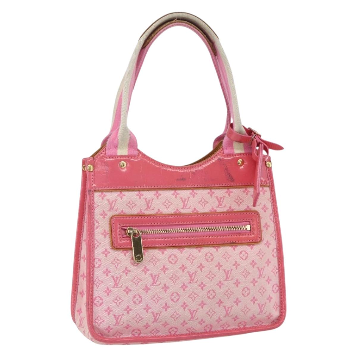 LOUIS VUITTON Monogram Mini Suck Catlin Hand Bag Pink Gold M92930 LV Auth 159562