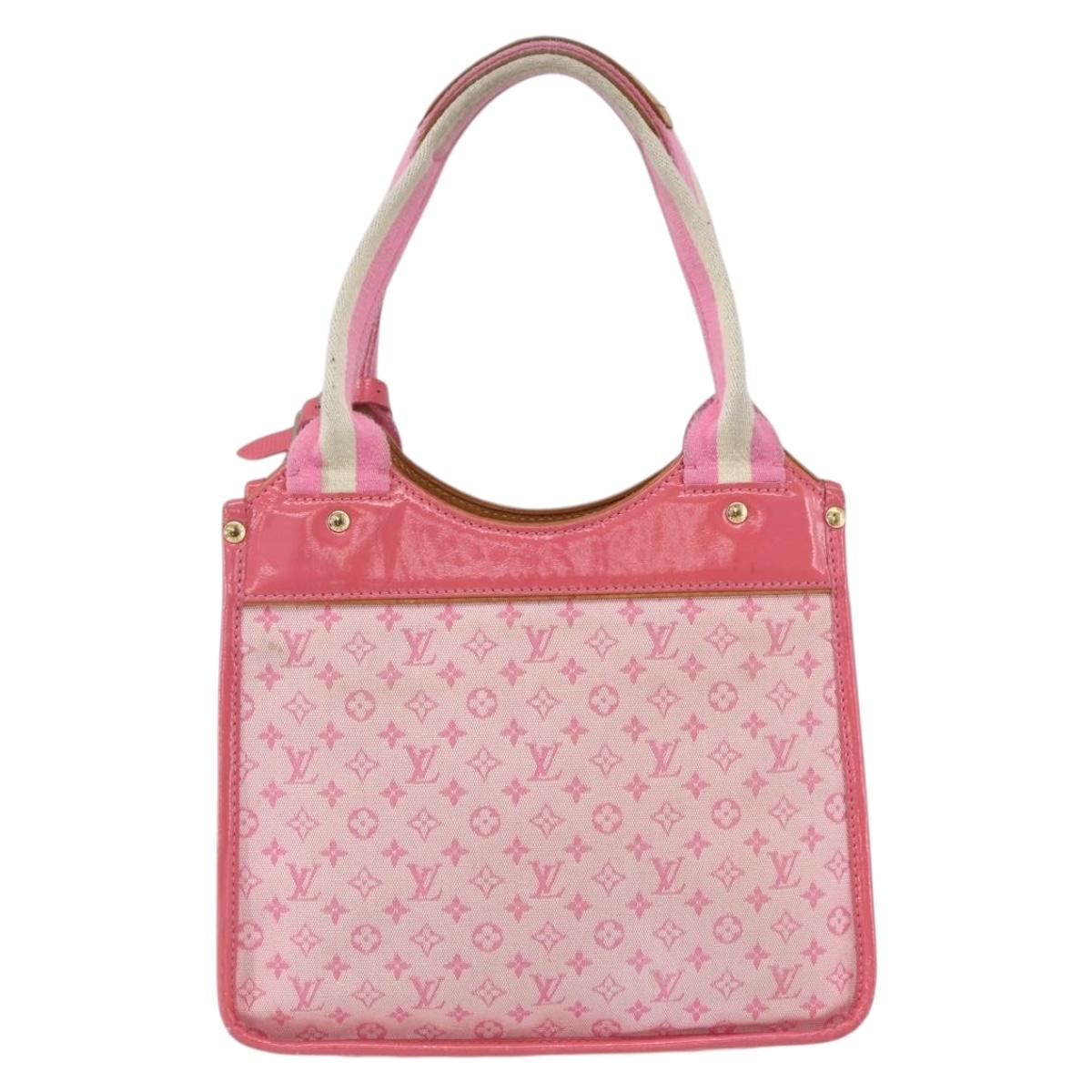 LOUIS VUITTON Monogram Mini Suck Catlin Hand Bag Pink Gold M92930 LV Auth 159562