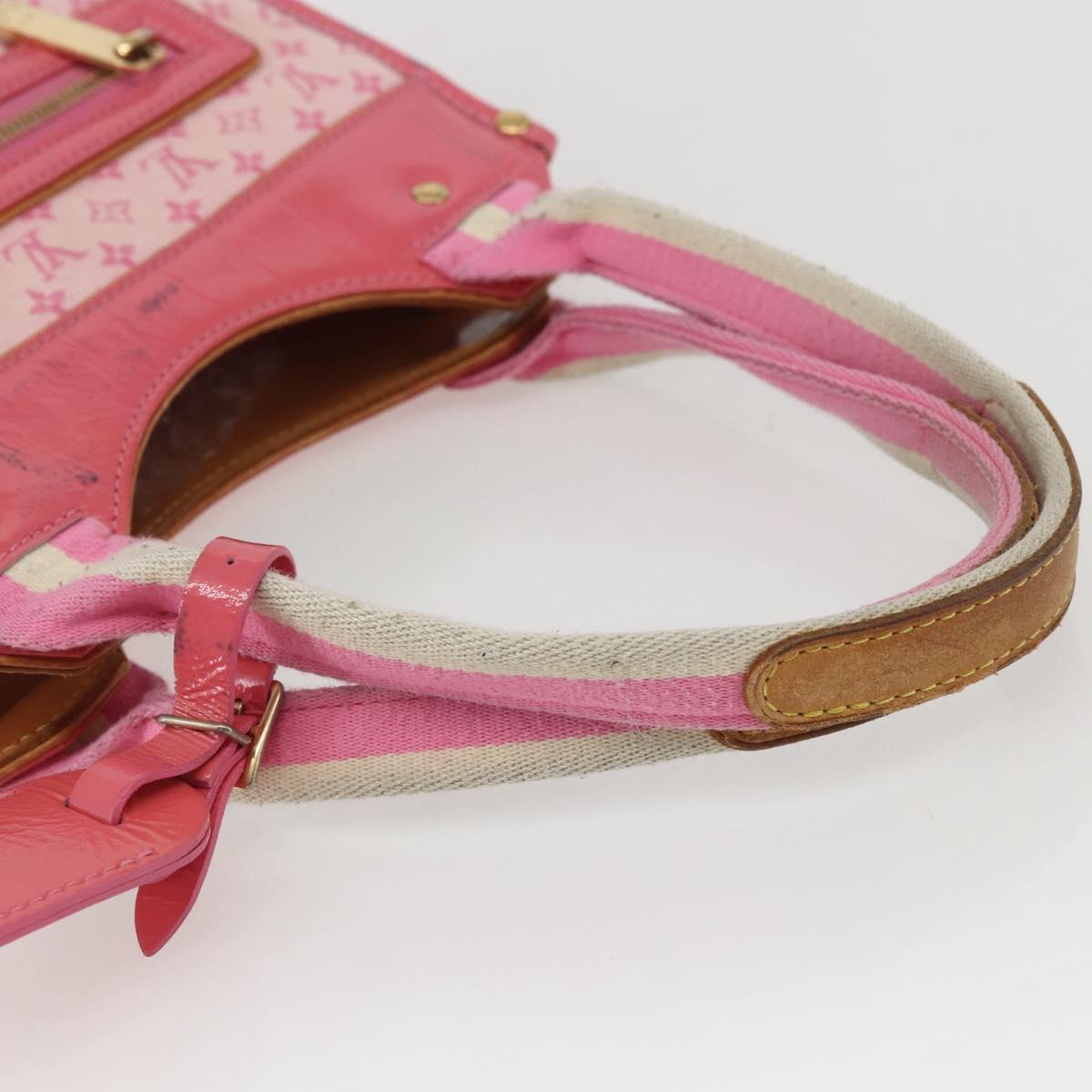LOUIS VUITTON Monogram Mini Suck Catlin Hand Bag Pink Gold M92930 LV Auth 159562
