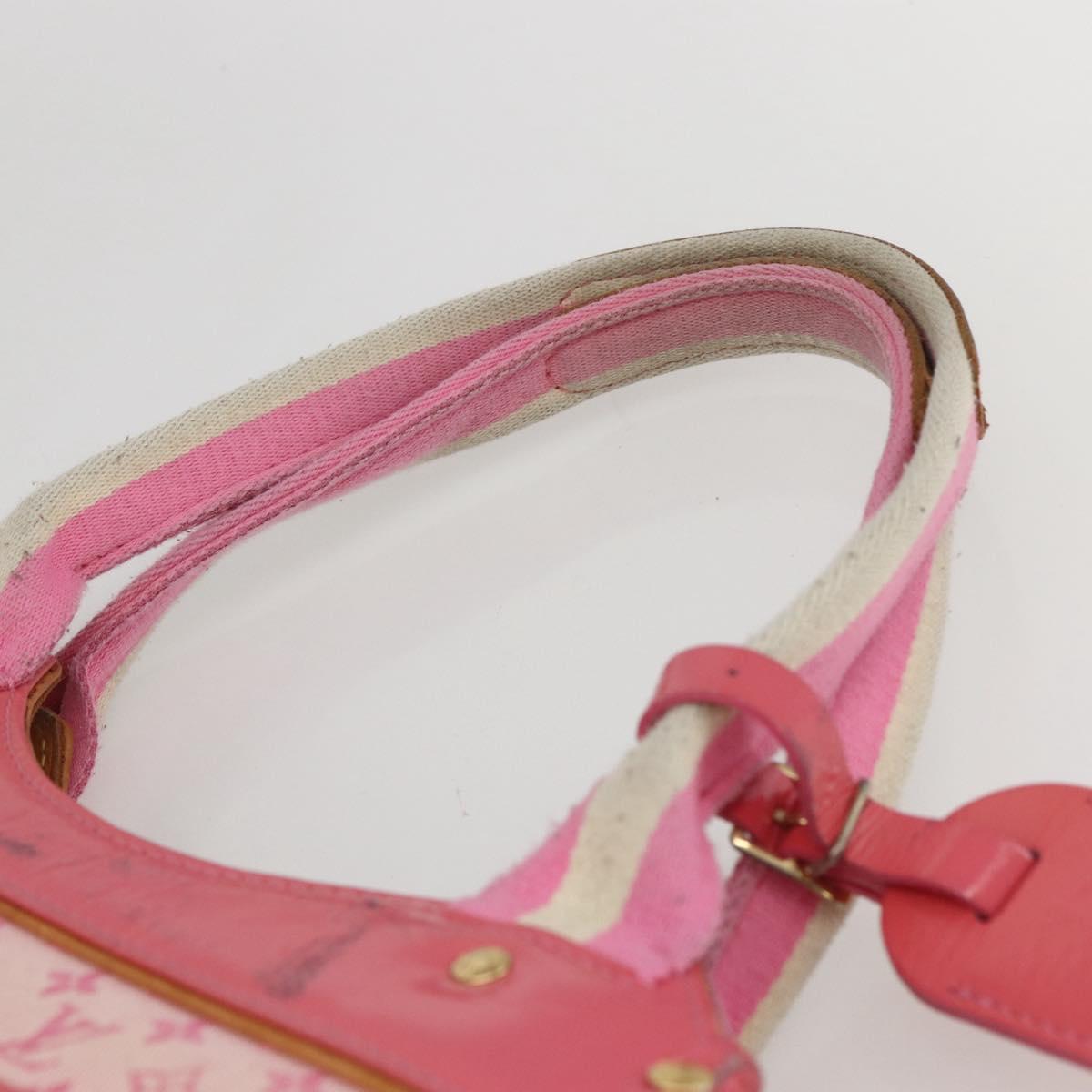 LOUIS VUITTON Monogram Mini Suck Catlin Hand Bag Pink Gold M92930 LV Auth 159562