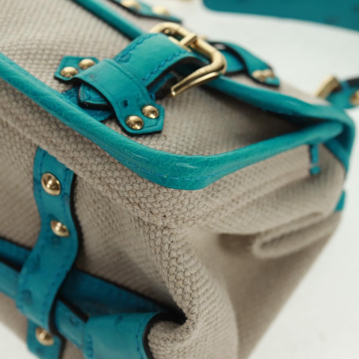 LOUIS VUITTON Antigua Sac Express PM Bag Turquoise Blue M92396 LV Auth 159564SAV