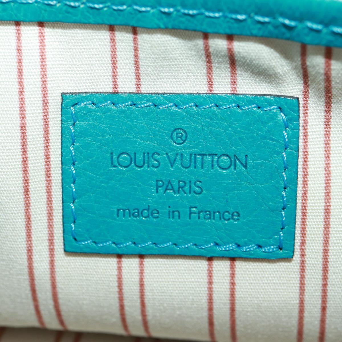 LOUIS VUITTON Antigua Sac Express PM Bag Turquoise Blue M92396 LV Auth 159564SAV