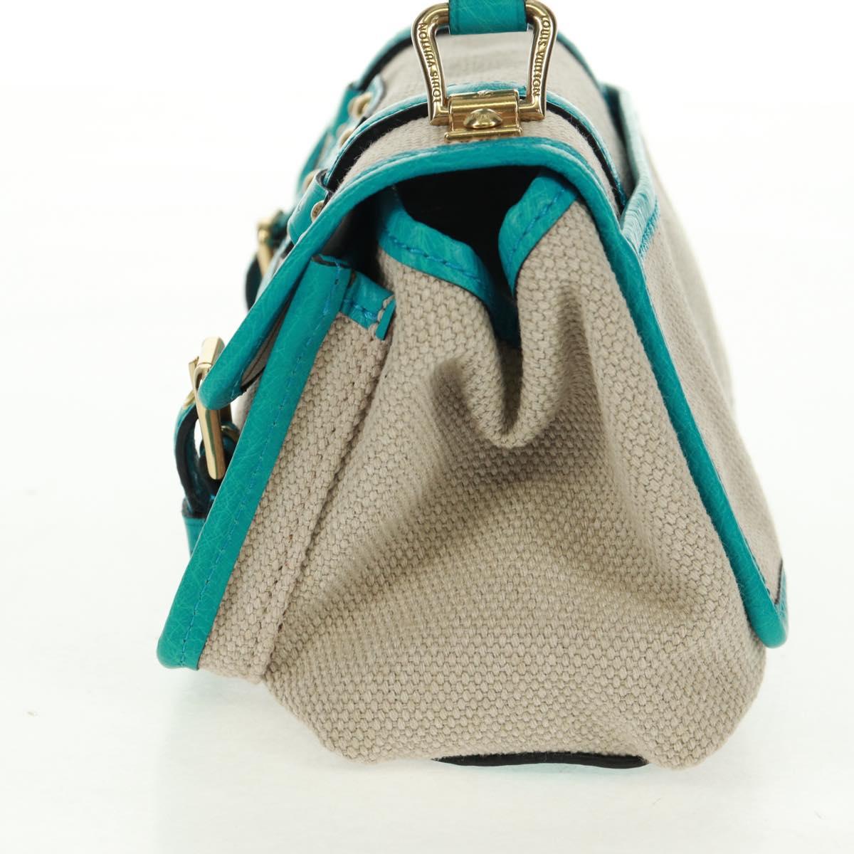 LOUIS VUITTON Antigua Sac Express PM Bag Turquoise Blue M92396 LV Auth 159564SAV