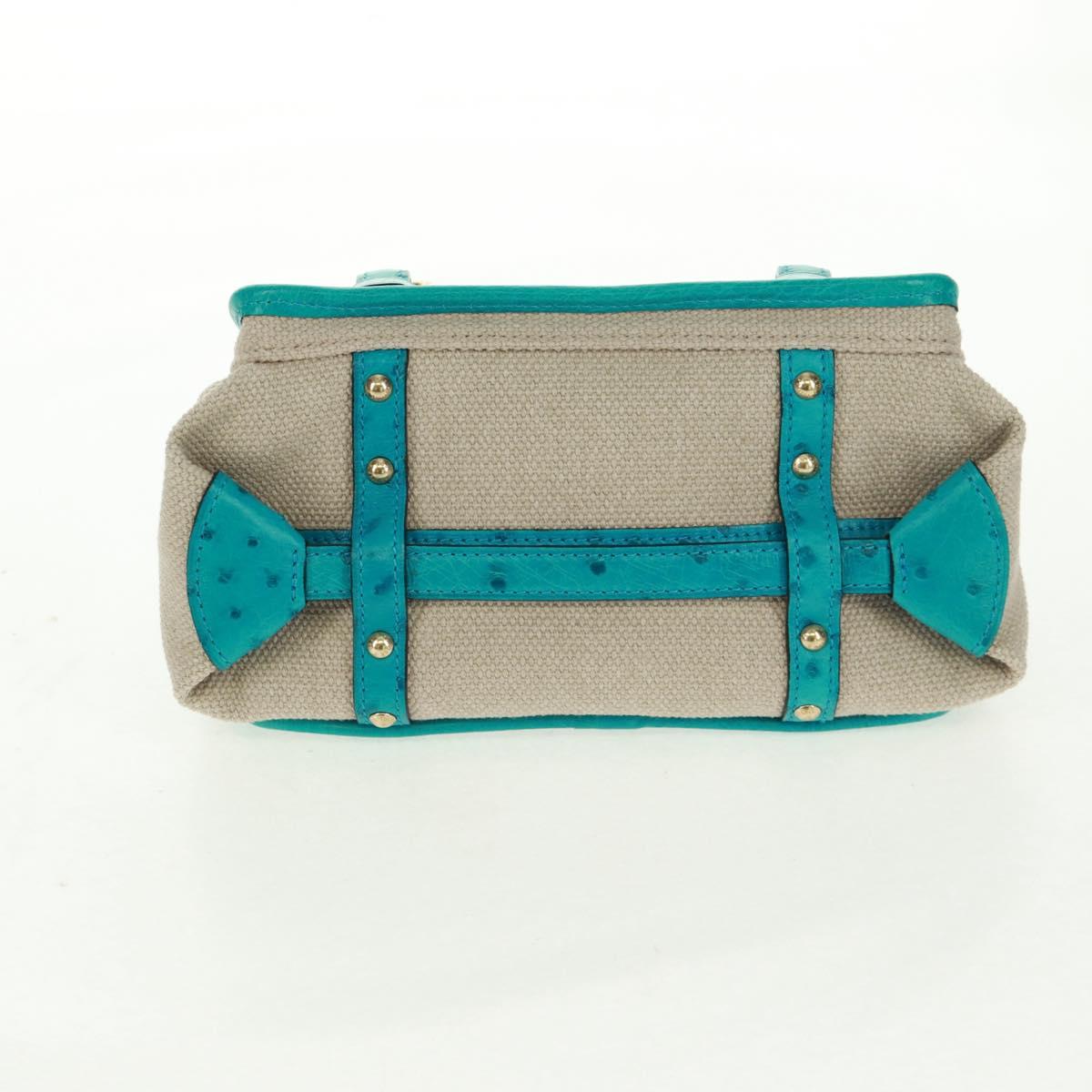 LOUIS VUITTON Antigua Sac Express PM Bag Turquoise Blue M92396 LV Auth 159564SAV