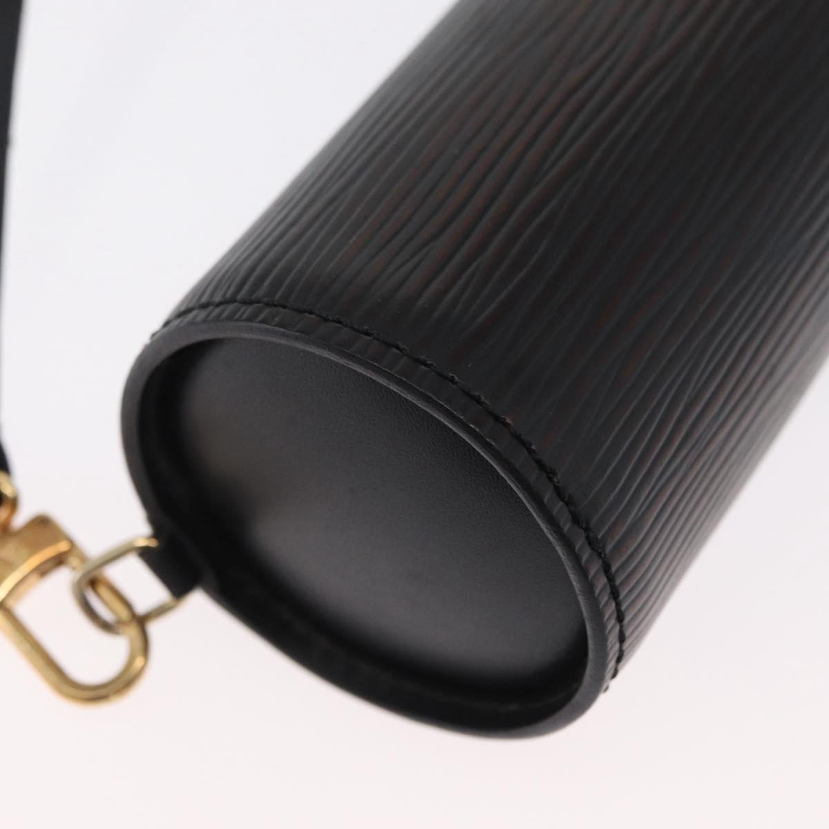 LOUIS VUITTON Epi Soufflot Pouch Pouch Black LV Auth 159569