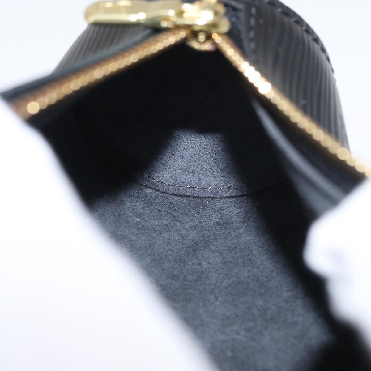 LOUIS VUITTON Epi Soufflot Pouch Pouch Black LV Auth 159569