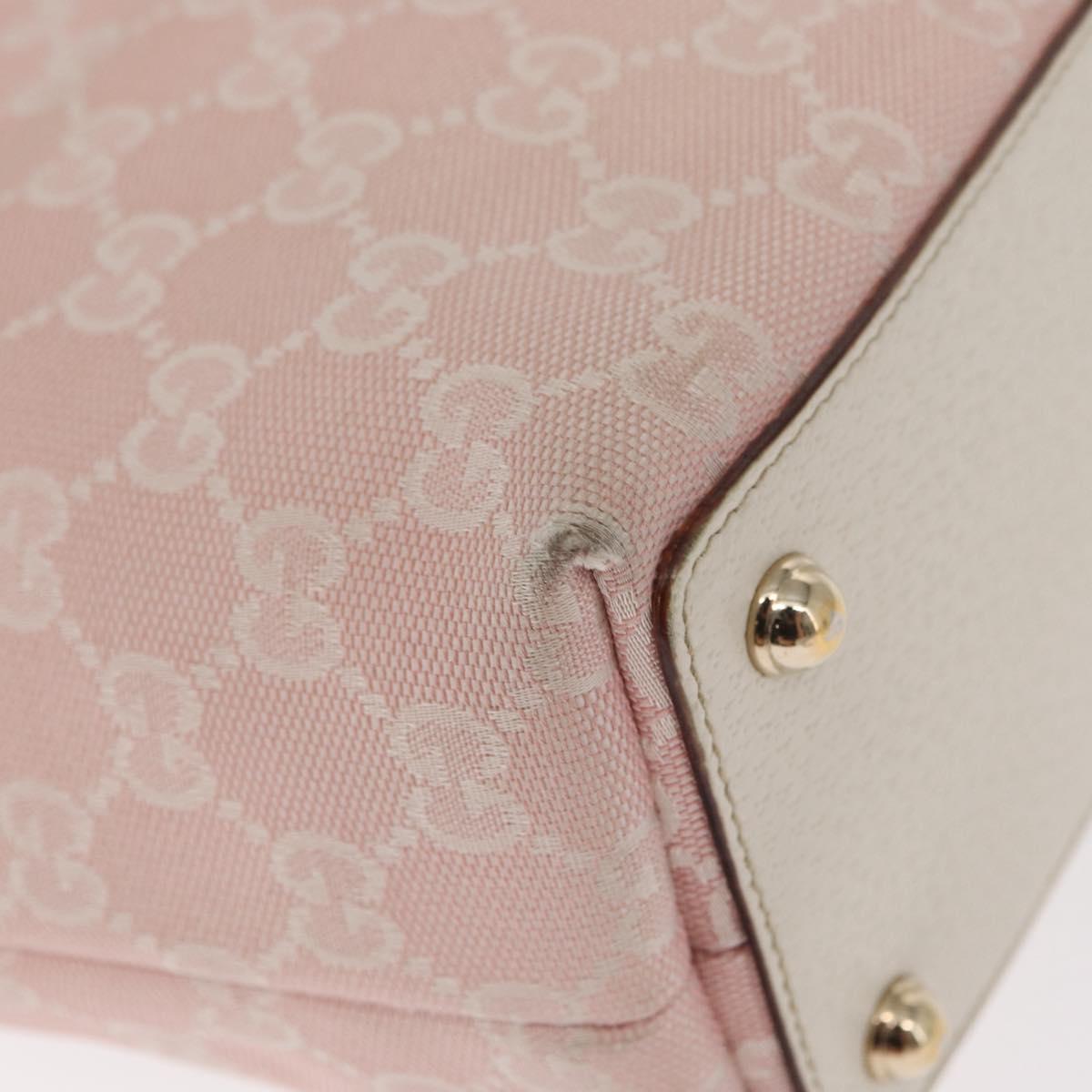 GUCCI GG Canvas Tote Bag Pink Gold 120840 Auth 159575