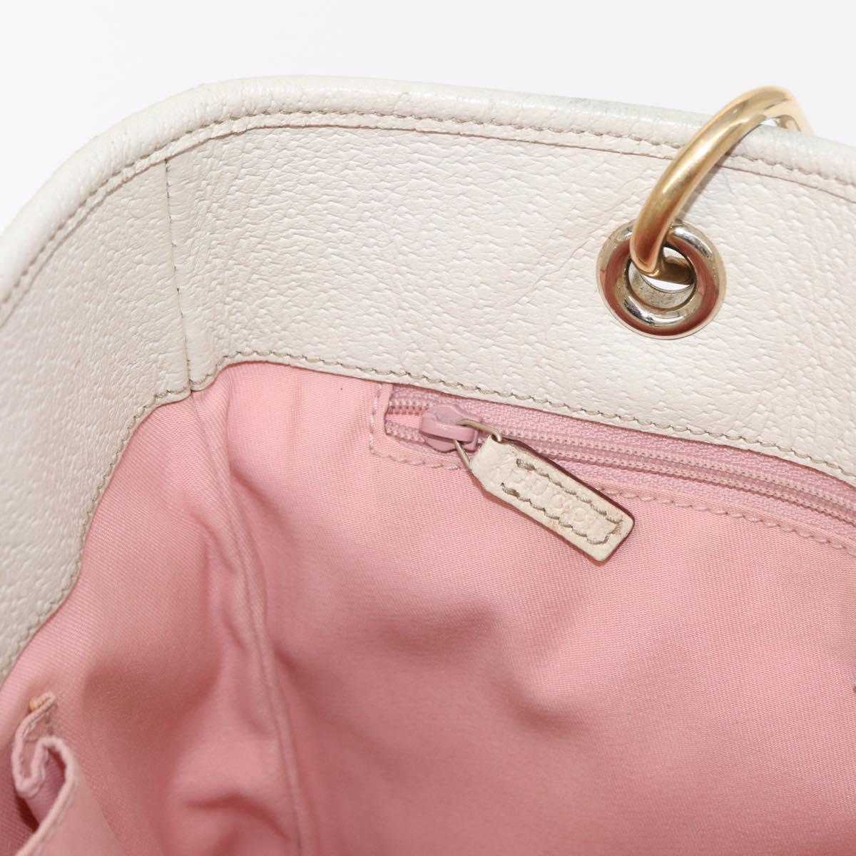 GUCCI GG Canvas Tote Bag Pink Gold 120840 Auth 159575