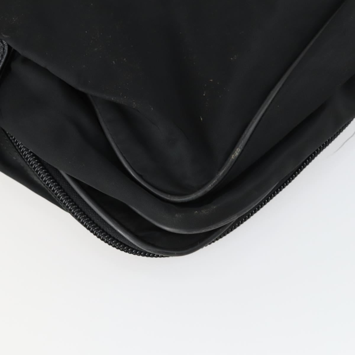 PRADA Garment Cover Nylon Black Silver Auth 159585