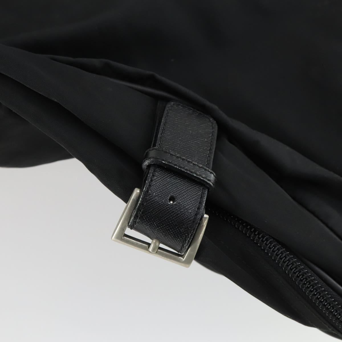 PRADA Garment Cover Nylon Black Silver Auth 159585
