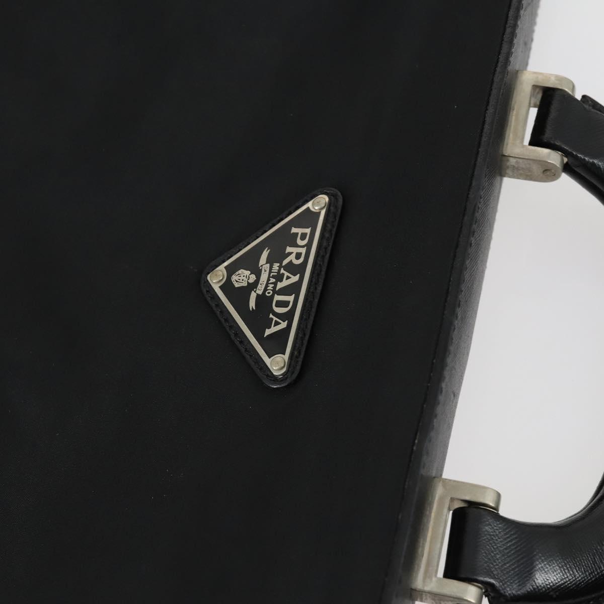 PRADA Garment Cover Nylon Black Silver Auth 159585