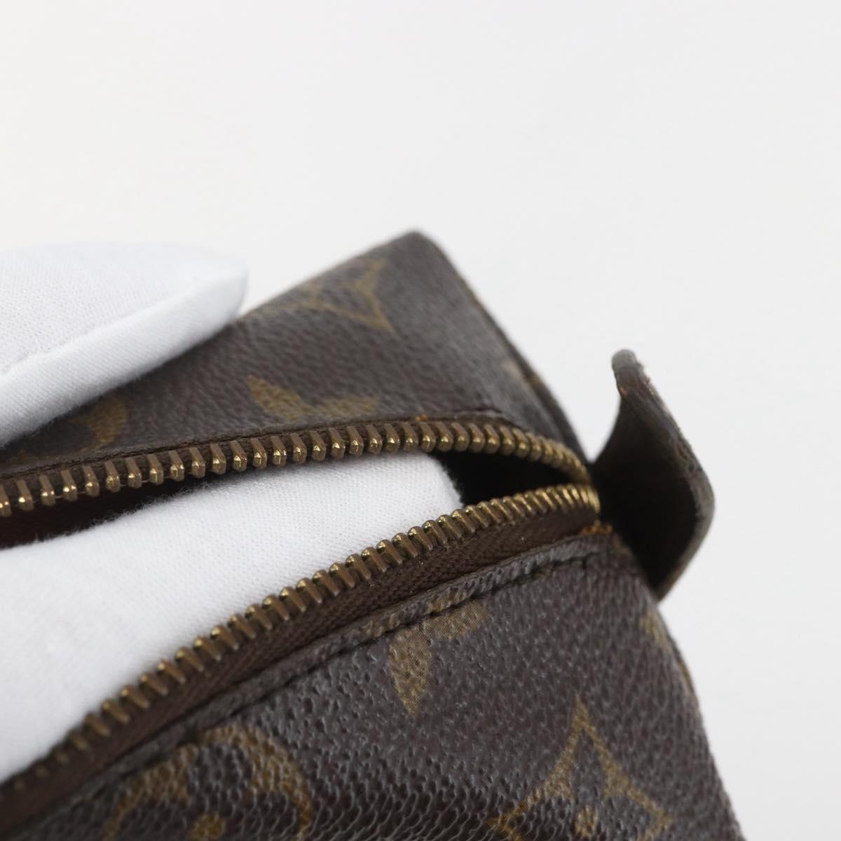 LOUIS VUITTON Monogram Trousse Demi Ronde Cosmetic Pouch M47520 LV Auth 159591