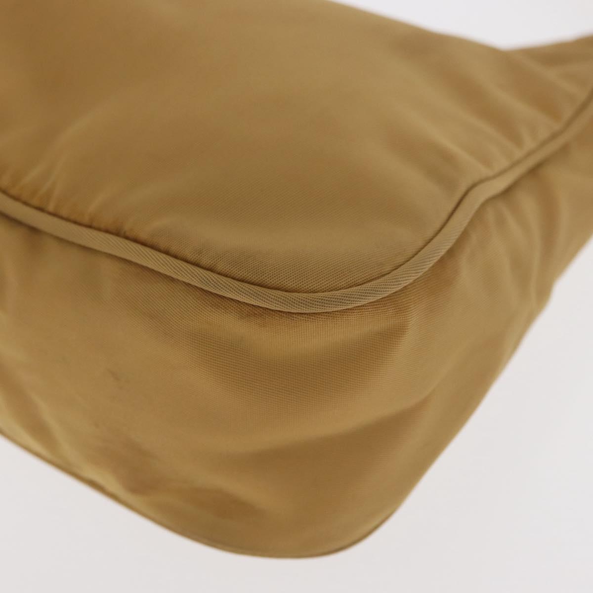 PRADA Hand Pouch Nylon Yellow Auth 159602