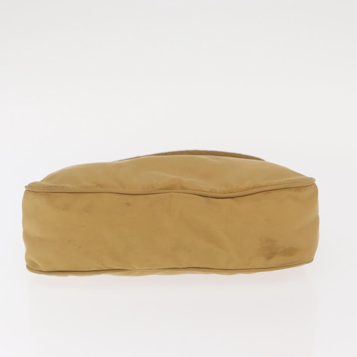 PRADA Hand Pouch Nylon Yellow Auth 159602