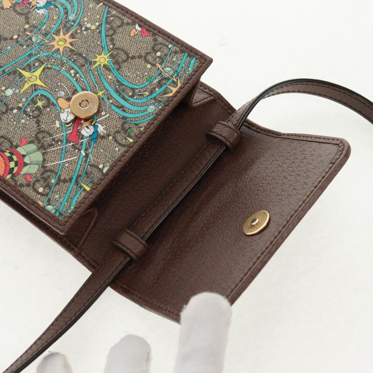 GUCCI GG Supreme Bag PVC Disney Collaboration Beige Gold 647927 Auth 159608SAM