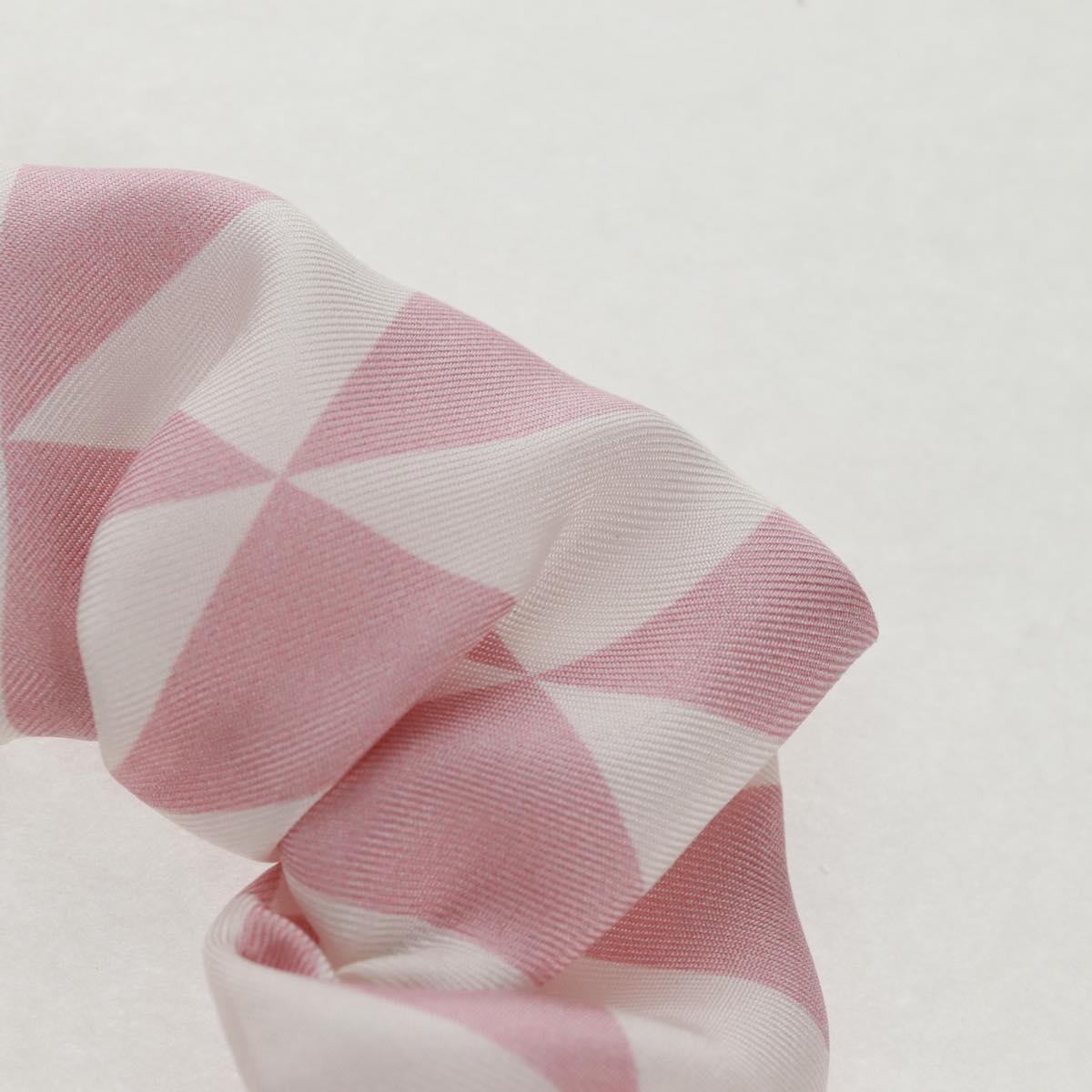 PRADA Shush Hair Tie Silk Pink Auth 159612M