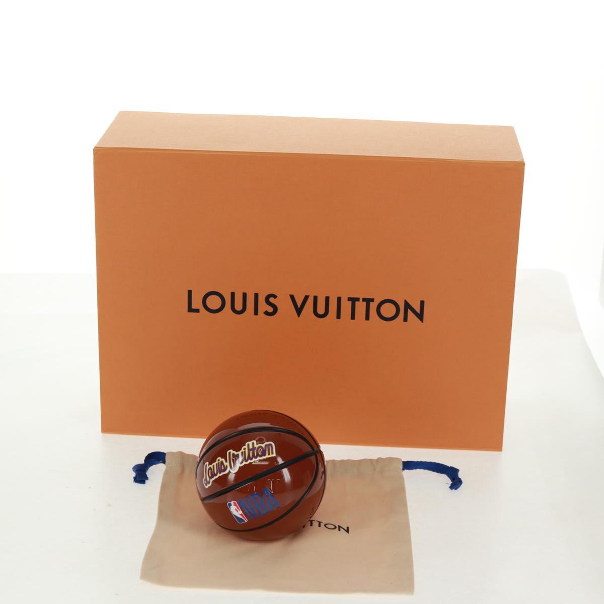 LOUIS VUITTON NBA Collaboration Pressed Paper plastic Brown GI0663 Auth 159615SM