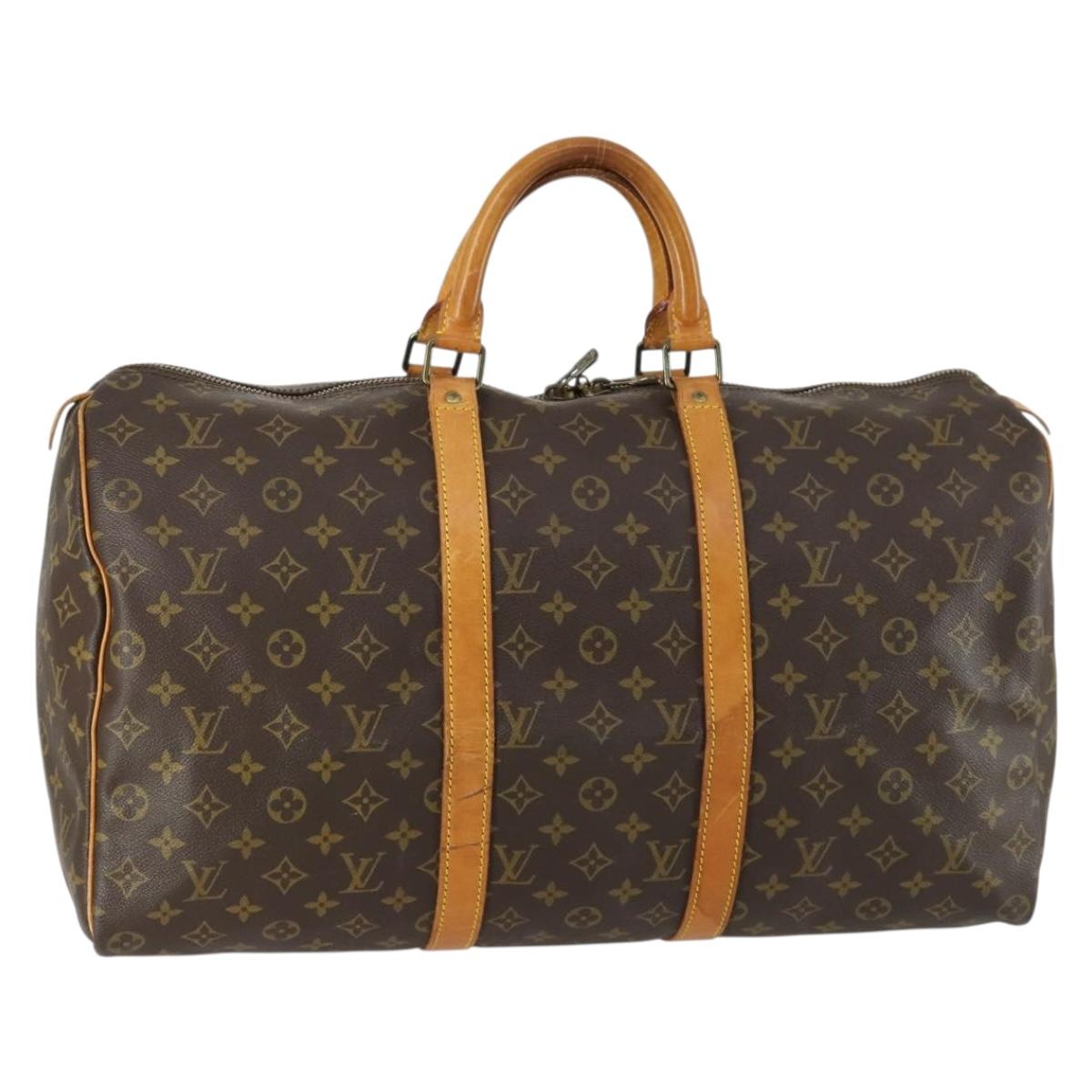 LOUIS VUITTON Monogram Keepall 50 Boston Bag M41426 LV Auth 159634