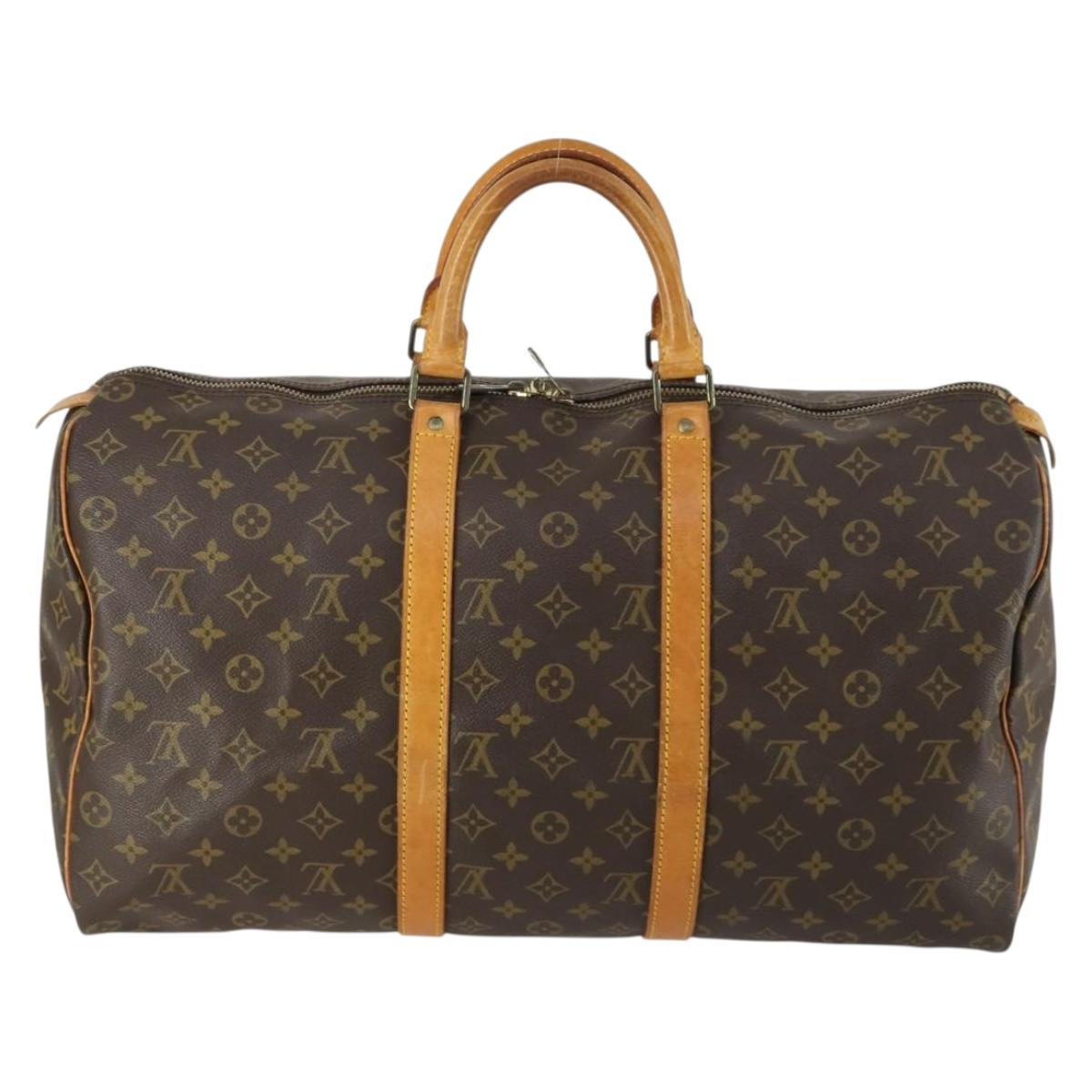 LOUIS VUITTON Monogram Keepall 50 Boston Bag M41426 LV Auth 159634