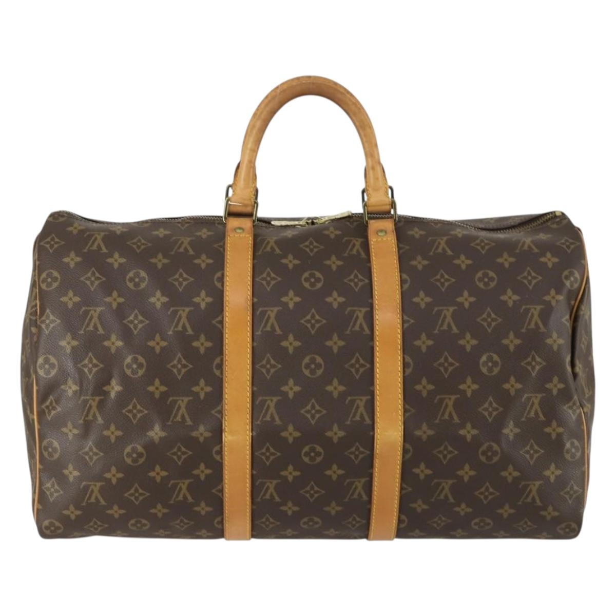 LOUIS VUITTON Monogram Keepall 50 Boston Bag M41426 LV Auth 159645