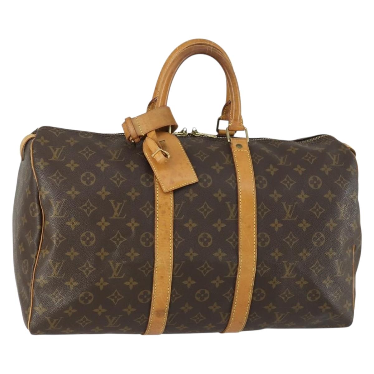 LOUIS VUITTON Monogram Keepall 45 Boston Bag M41428 LV Auth 159648
