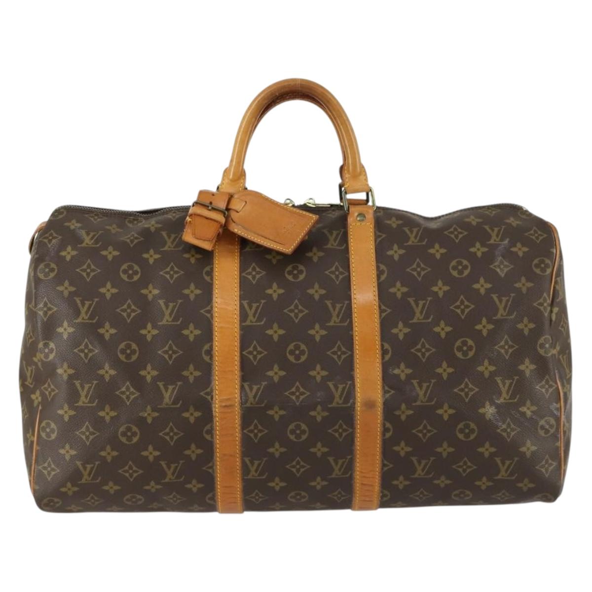 LOUIS VUITTON Monogram Keepall 50 Boston Bag M41426 LV Auth 159649