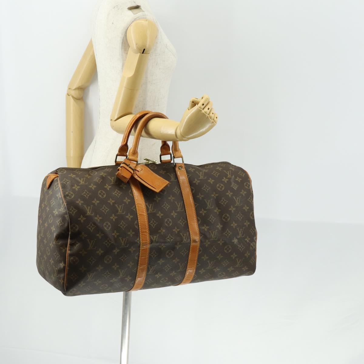 LOUIS VUITTON Monogram Keepall 50 Boston Bag M41426 LV Auth 159649