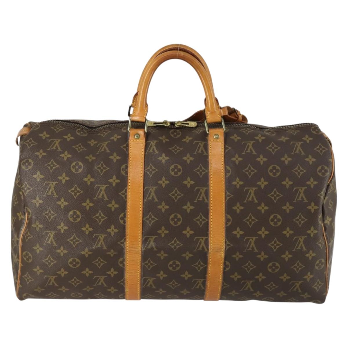 LOUIS VUITTON Monogram Keepall 50 Boston Bag M41426 LV Auth 159649