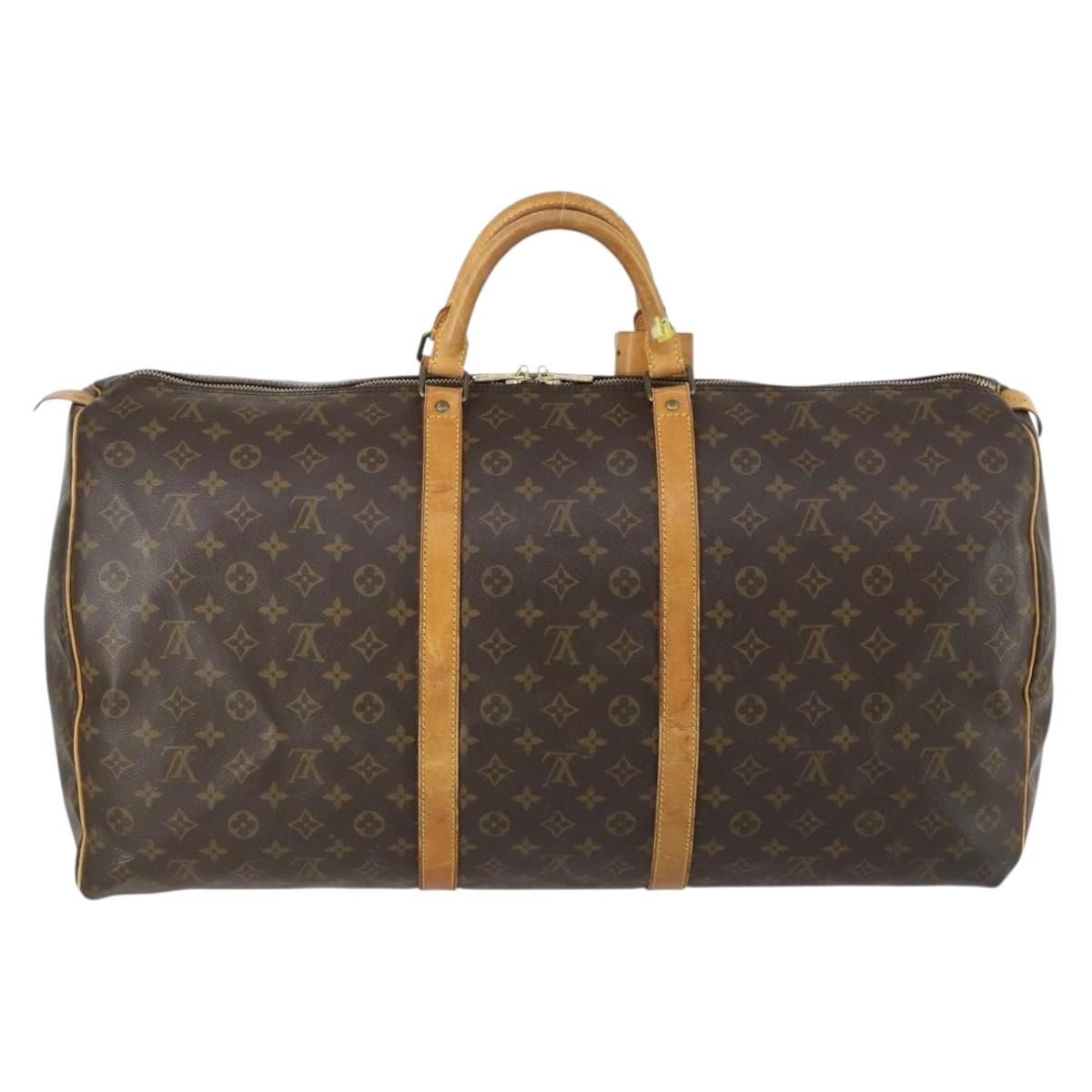 LOUIS VUITTON Monogram Keepall 60 Boston Bag M41422 LV Auth 159658