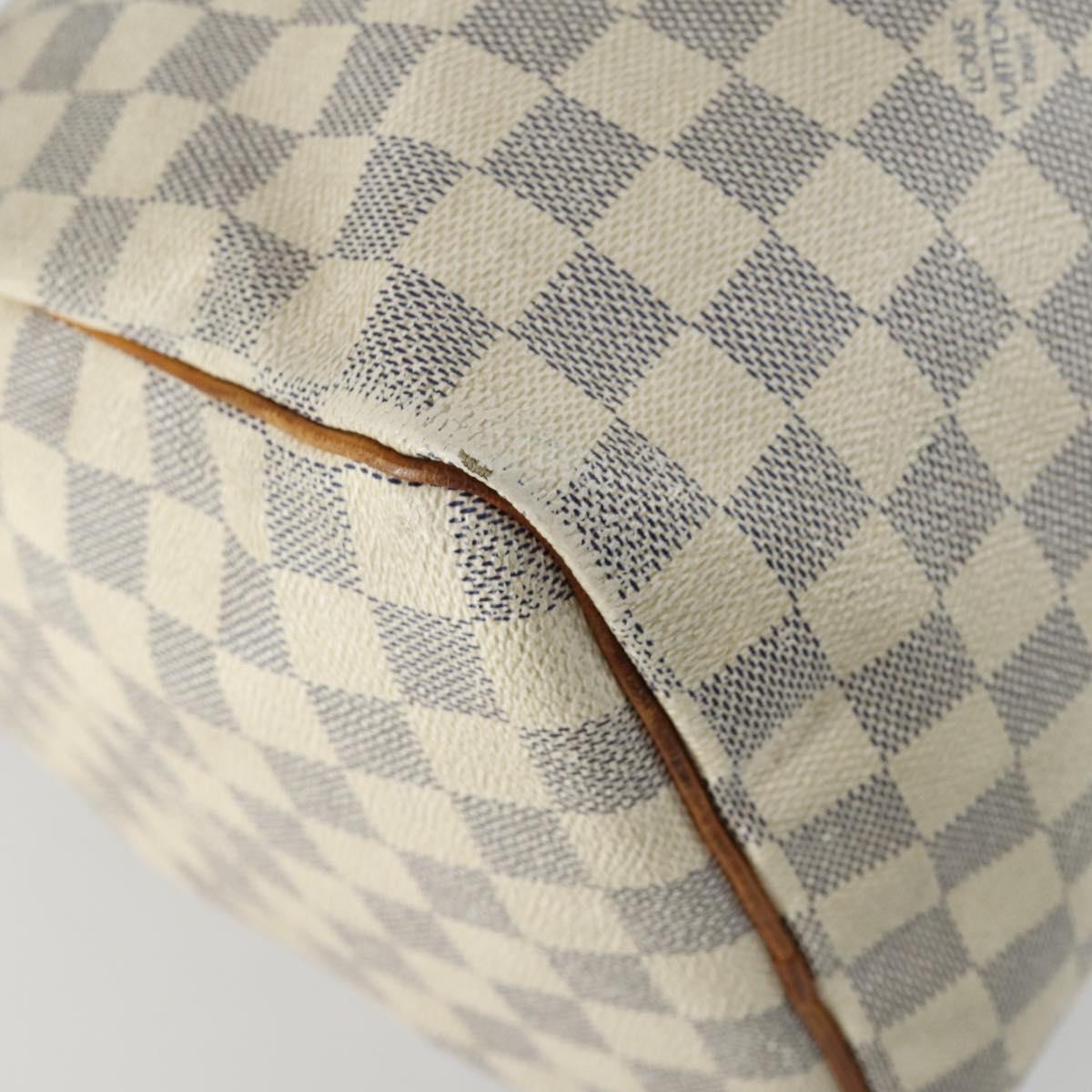 LOUIS VUITTON Damier Azur Speedy 35 Hand Bag N41535 LV Auth 159671