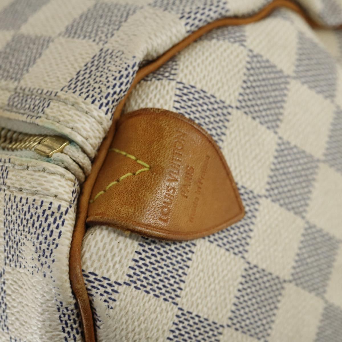LOUIS VUITTON Damier Azur Speedy 35 Hand Bag N41535 LV Auth 159671