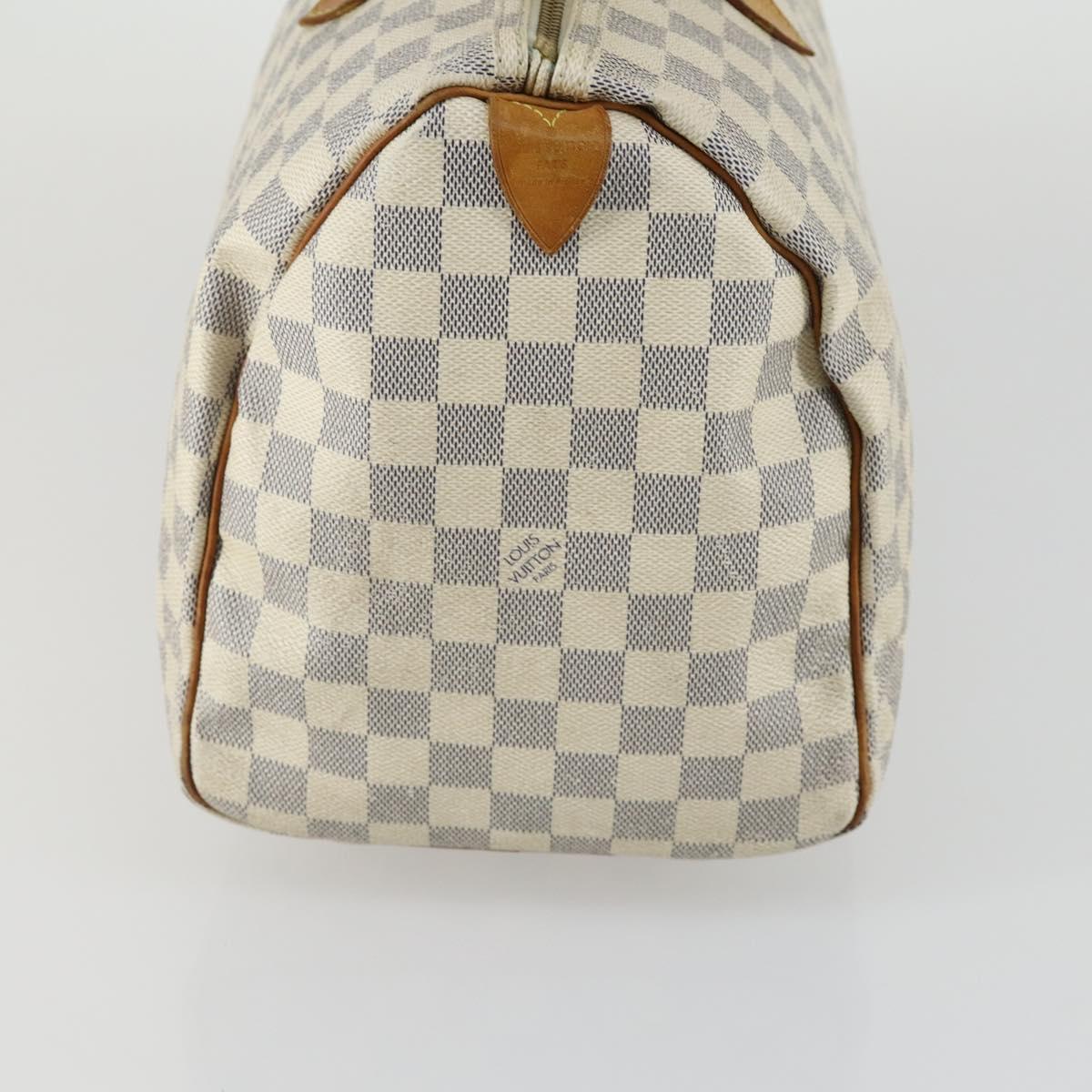LOUIS VUITTON Damier Azur Speedy 35 Hand Bag N41535 LV Auth 159671
