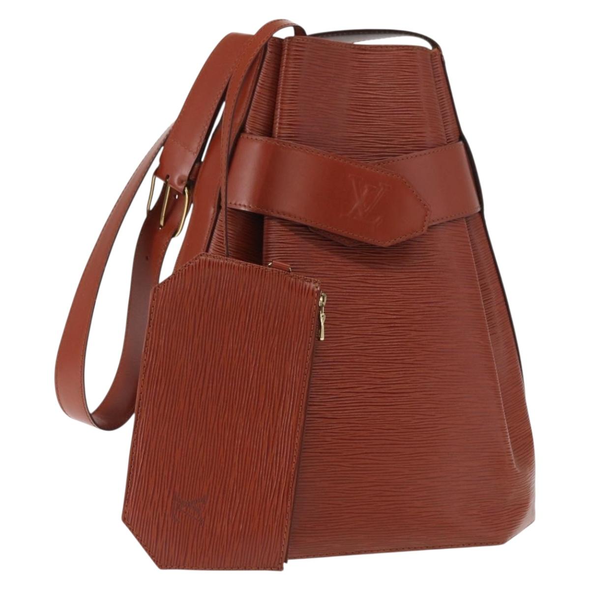 LOUIS VUITTON Epi Sac Depaule GM Shoulder Bag Brown M80193 LV Auth 159681