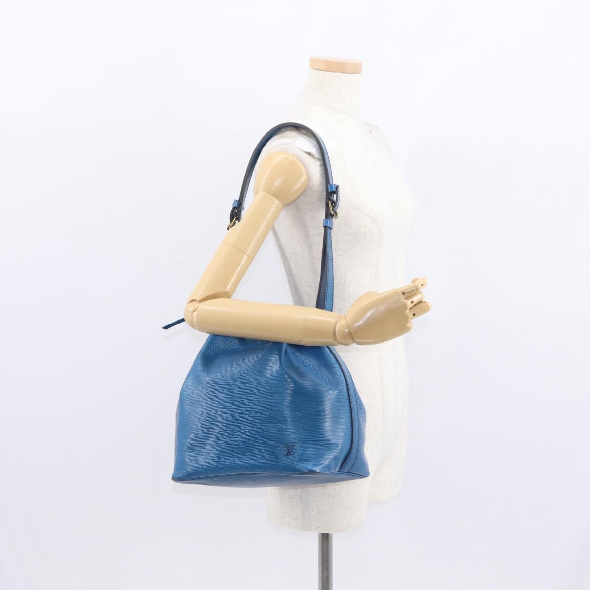 LOUIS VUITTON Epi Petit Noe Shoulder Bag Blue M44105 LV Auth 159683