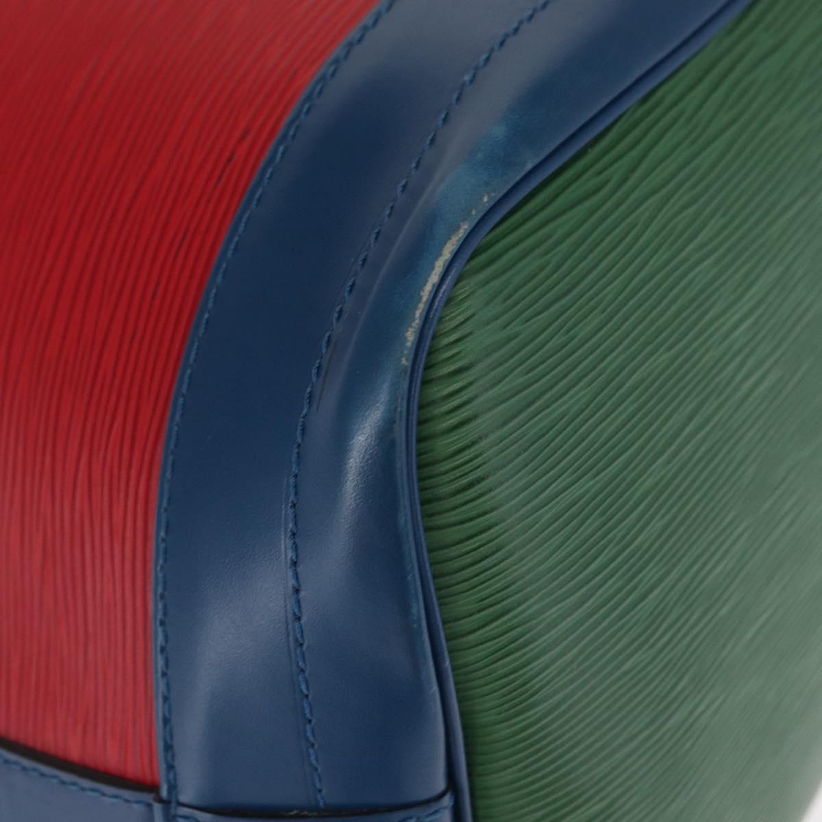 LOUIS VUITTON Epi Tricolor Noe Shoulder Bag Blue Red Green M44082 LV Auth 159684