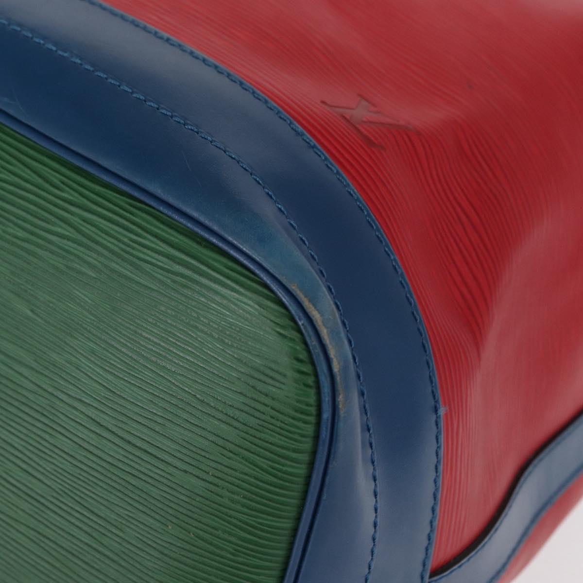 LOUIS VUITTON Epi Tricolor Noe Shoulder Bag Blue Red Green M44082 LV Auth 159684