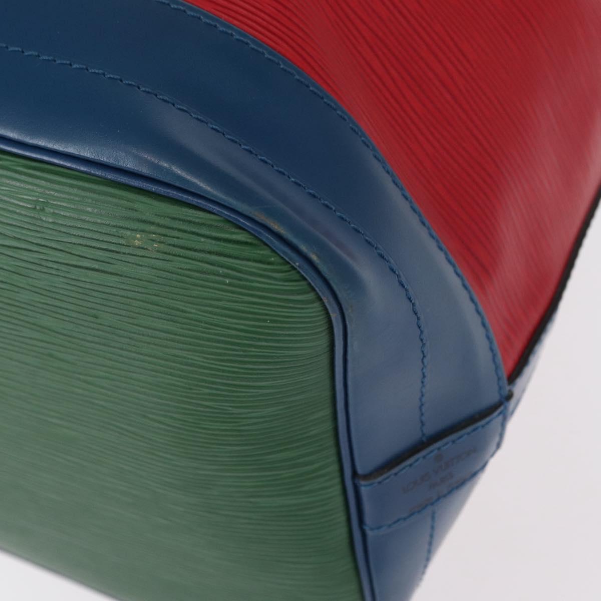 LOUIS VUITTON Epi Tricolor Noe Shoulder Bag Blue Red Green M44082 LV Auth 159684