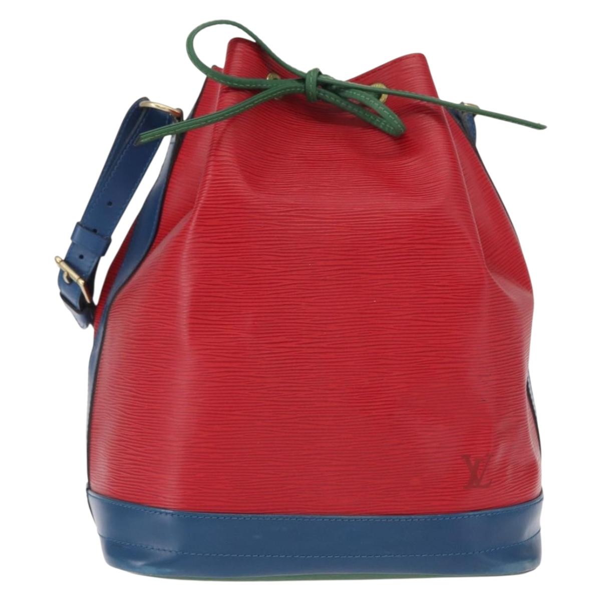 LOUIS VUITTON Epi Tricolor Noe Shoulder Bag Blue Red Green M44082 LV Auth 159684
