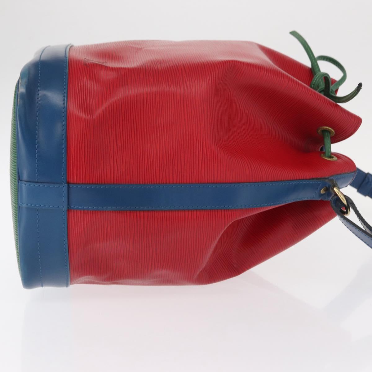 LOUIS VUITTON Epi Tricolor Noe Shoulder Bag Blue Red Green M44082 LV Auth 159684