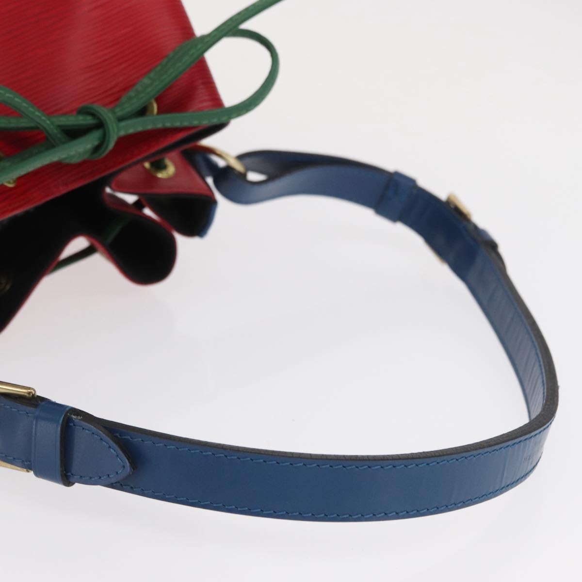 LOUIS VUITTON Epi Tricolor Noe Shoulder Bag Blue Red Green M44082 LV Auth 159684