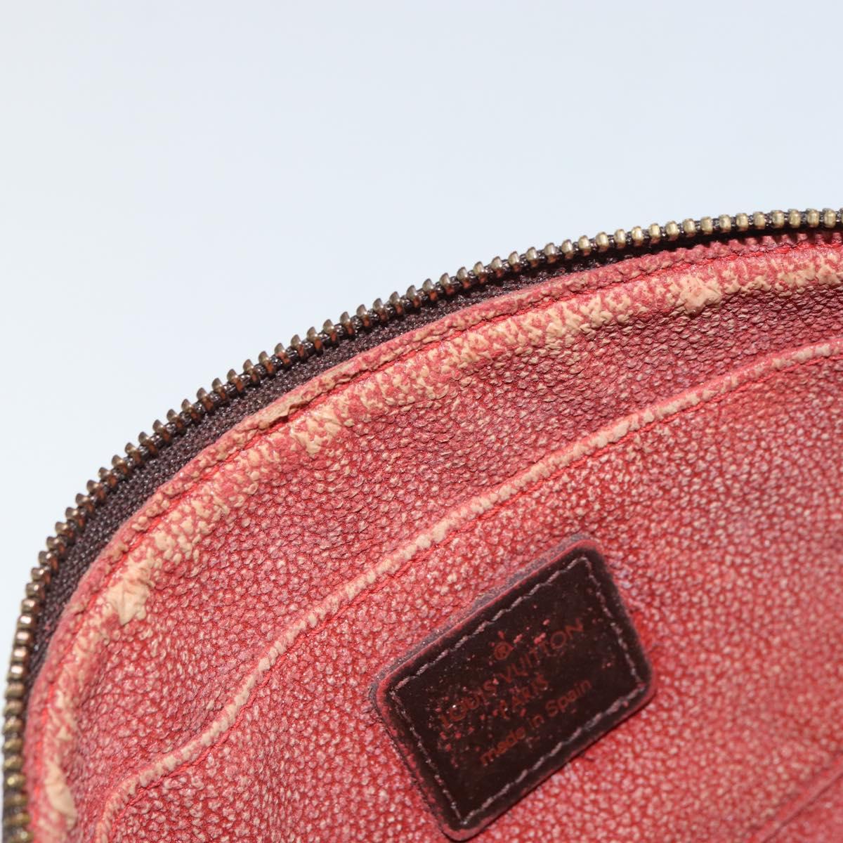 LOUIS VUITTON Damier Ebene Pochette Cosmetic PM Pouch N47516 LV Auth 159687