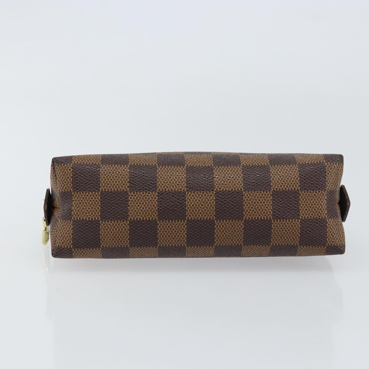 LOUIS VUITTON Damier Ebene Pochette Cosmetic PM Pouch N47516 LV Auth 159687