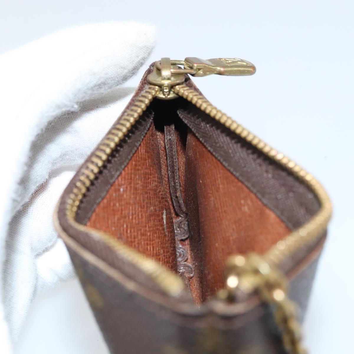 LOUIS VUITTON Monogram Pochette Cles Coin Purse M60033 LV Auth 159693