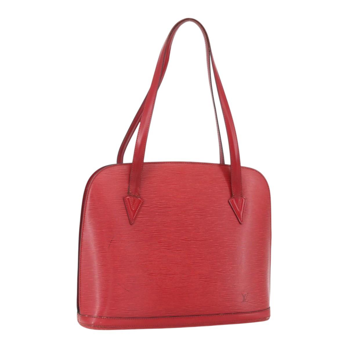 LOUIS VUITTON Epi Lussac Shoulder Bag Red M52287 LV Auth 159706