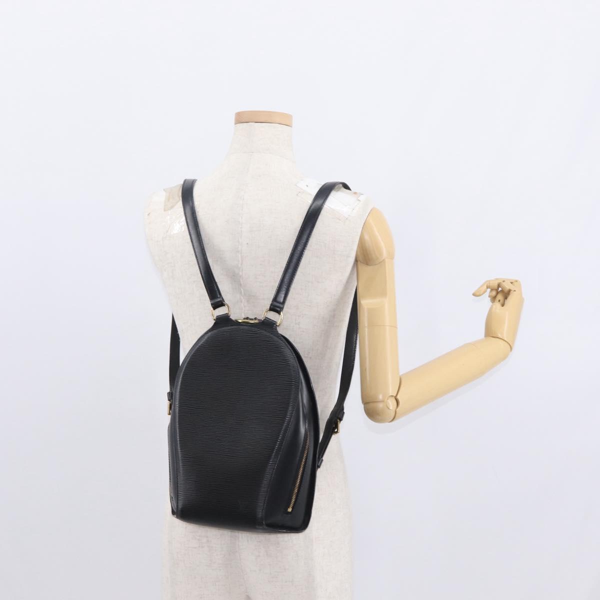 LOUIS VUITTON Epi Mabillon Backpack Black M52232 LV Auth 159708