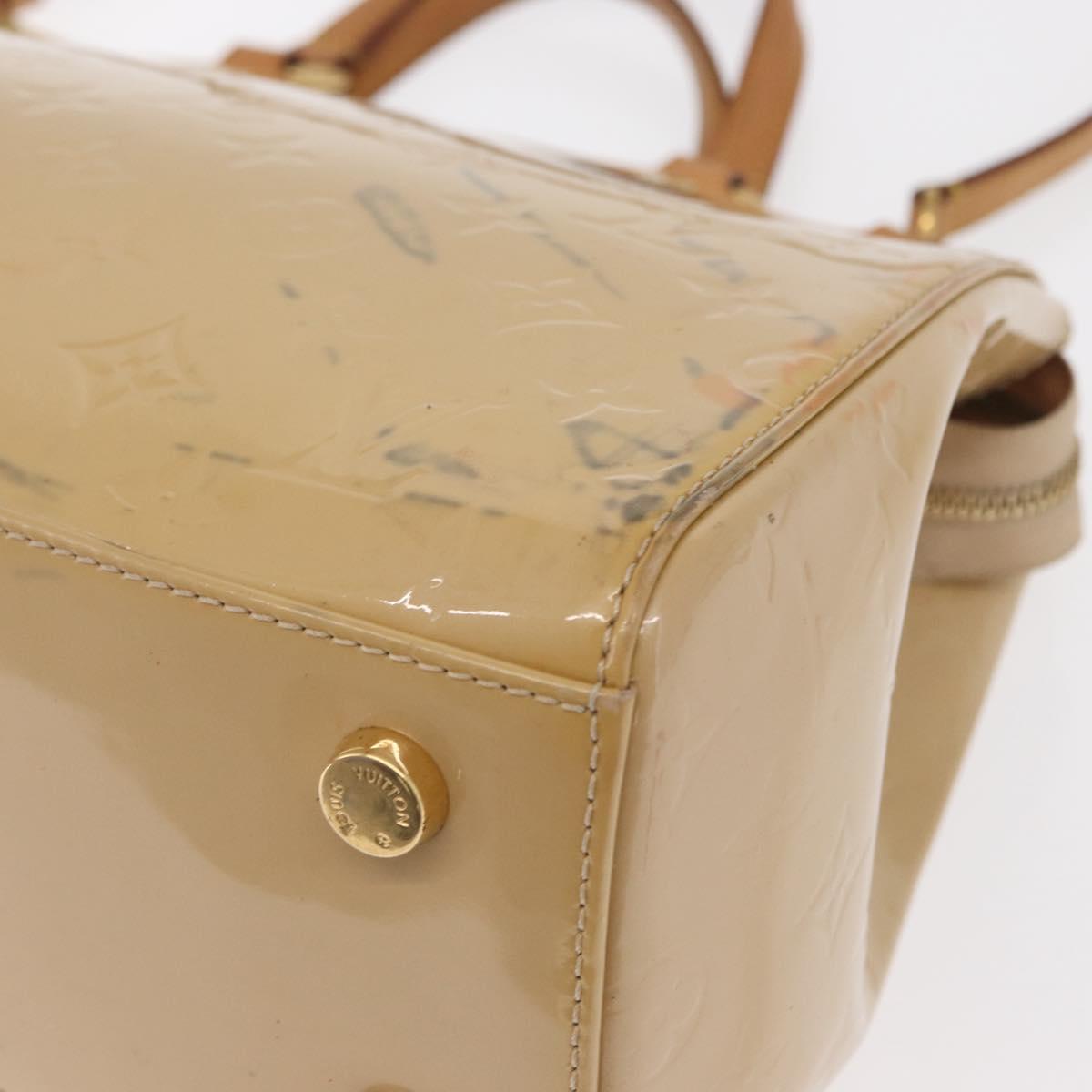 LOUIS VUITTON Vernis Blair MM Hand Bag 2way Rose Angelique M90068 LV Auth 159713