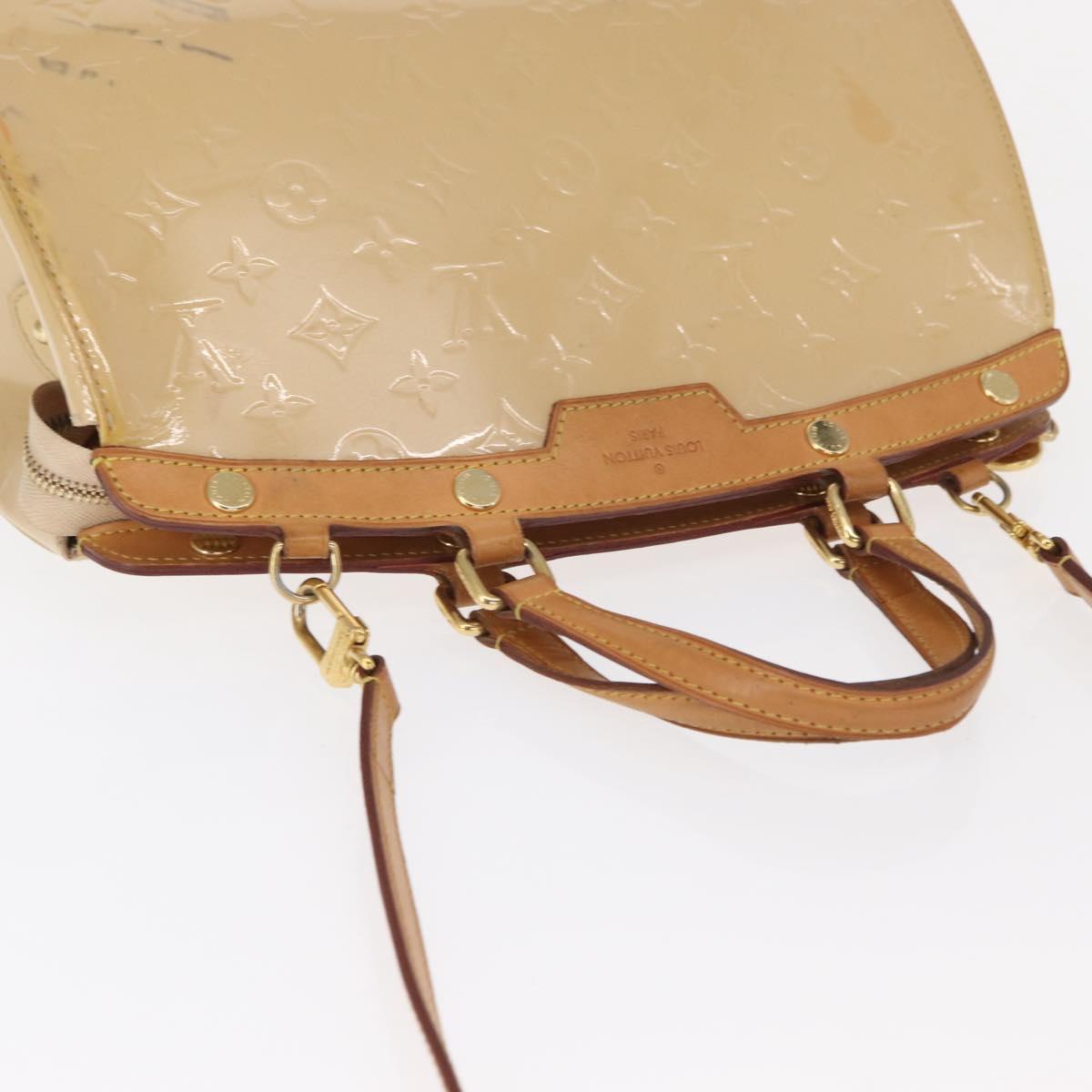 LOUIS VUITTON Vernis Blair MM Hand Bag 2way Rose Angelique M90068 LV Auth 159713