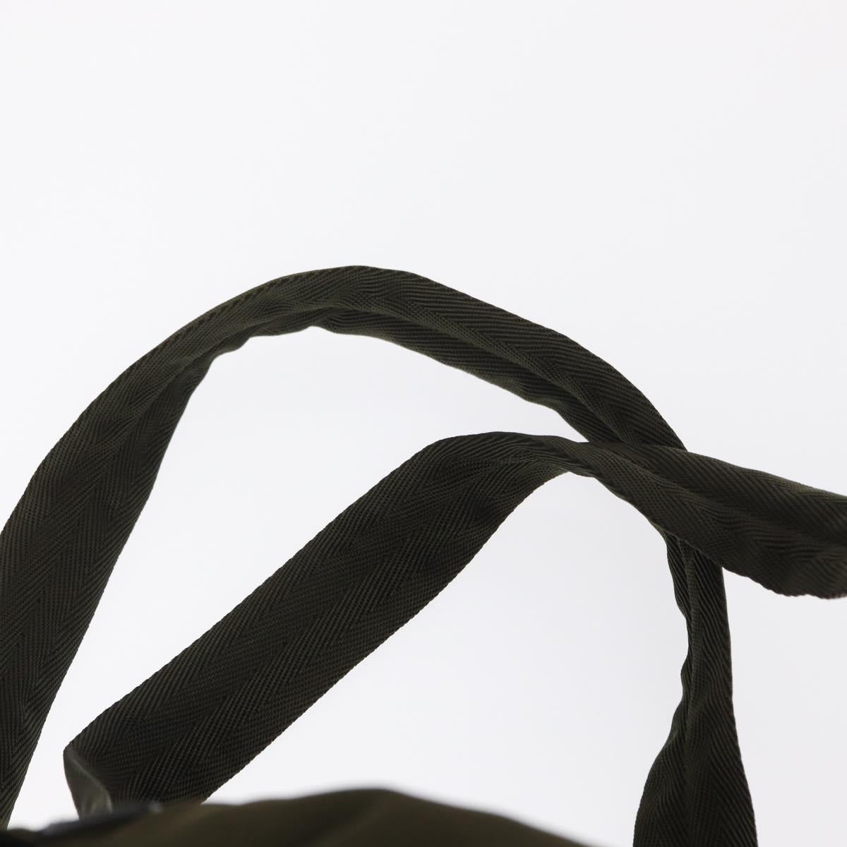 PRADA Backpack Nylon Khaki Silver Auth 159721