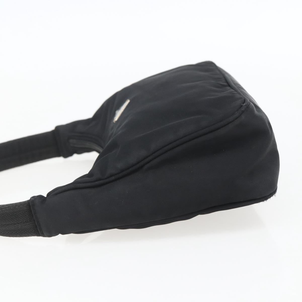 PRADA Hand Pouch Nylon Black Auth 159723
